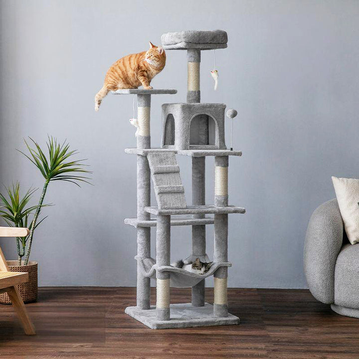 【キャットタワー】多機能付き Cozy Modern