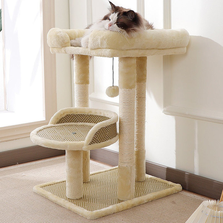 【キャットタワー】ラタンマット Cozy Nordic