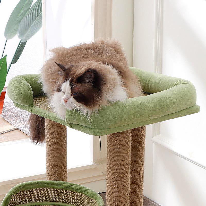 【キャットタワー】ラタンマット Cozy Nordic