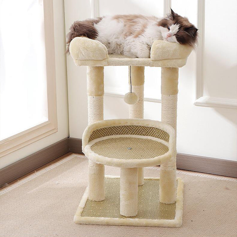 【キャットタワー】ラタンマット Cozy Nordic