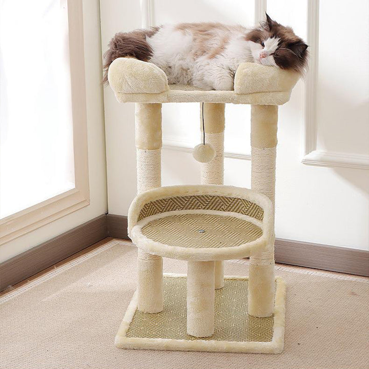 【キャットタワー】ラタンマット Cozy Nordic