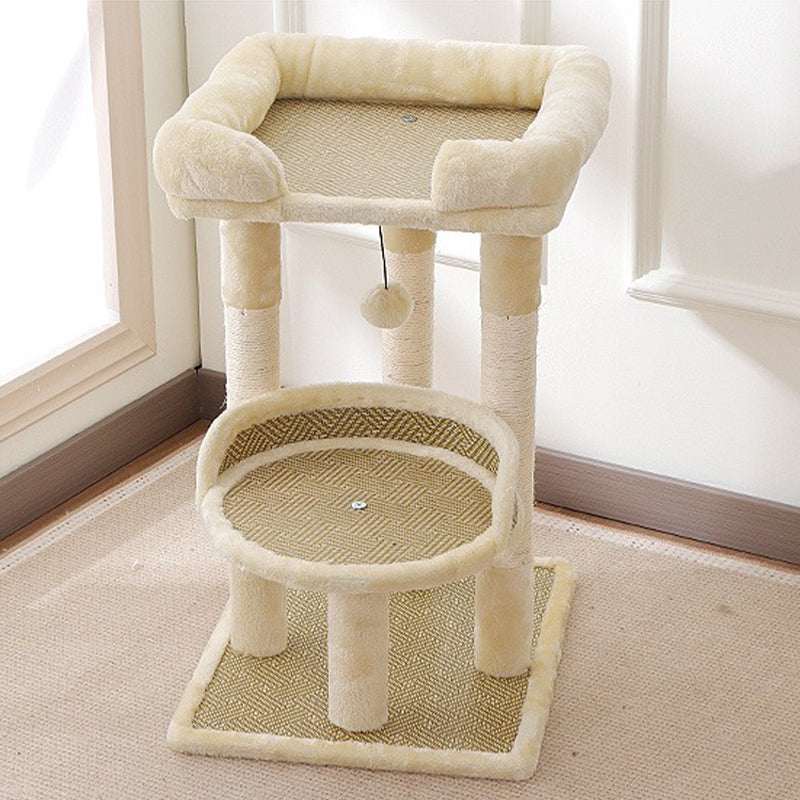 【キャットタワー】ラタンマット Cozy Nordic