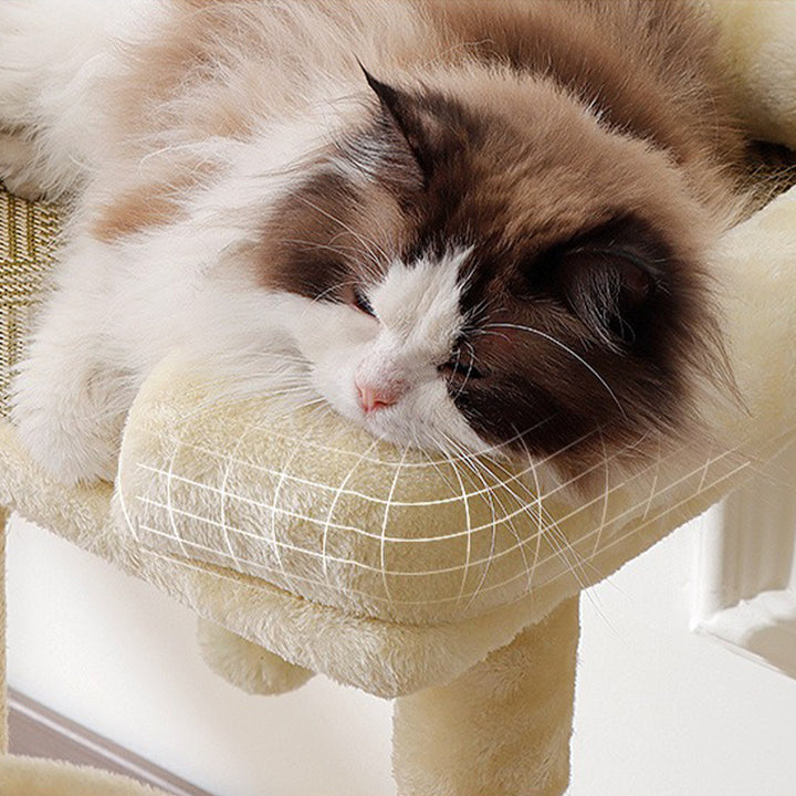 【キャットタワー】ラタンマット Cozy Nordic