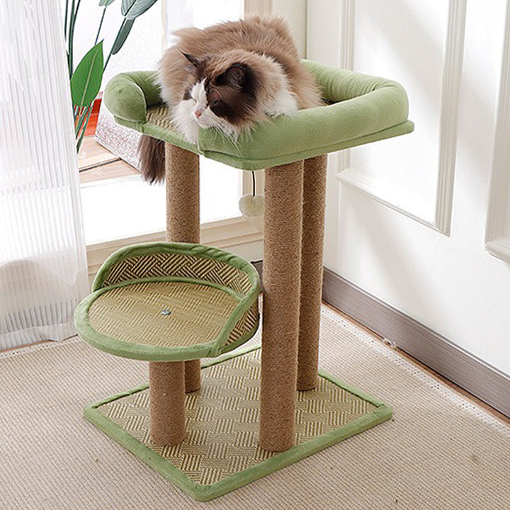 【キャットタワー】ラタンマット Cozy Nordic