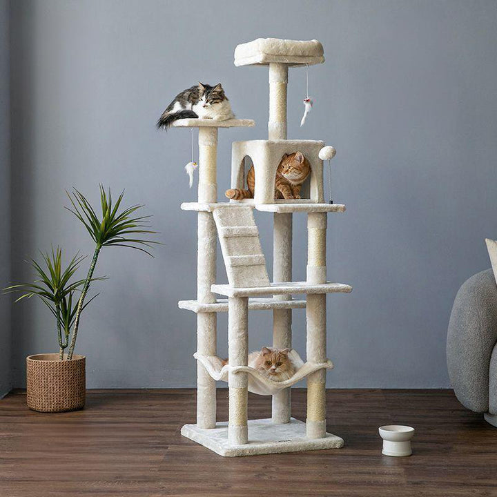 【キャットタワー】多機能付き Cozy Modern