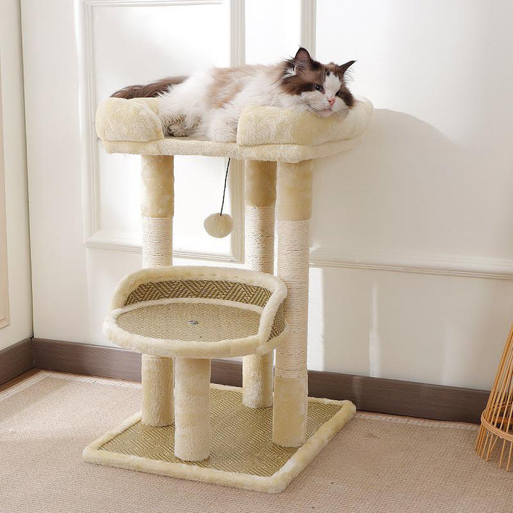 【キャットタワー】ラタンマット Cozy Nordic