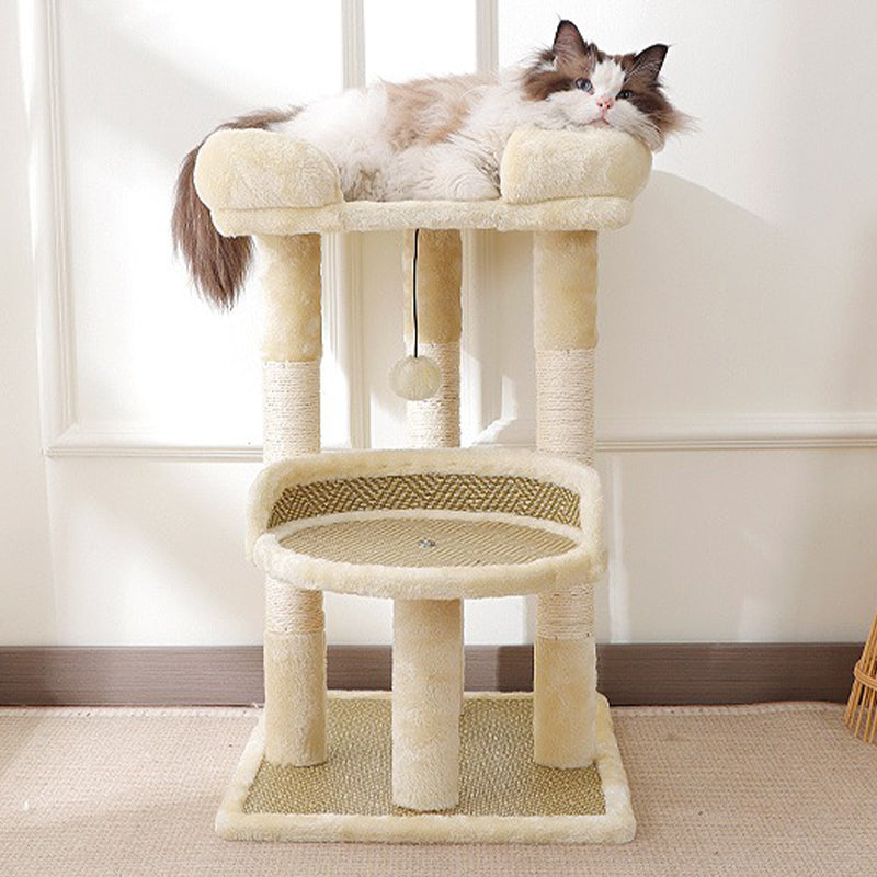 【キャットタワー】ラタンマット Cozy Nordic