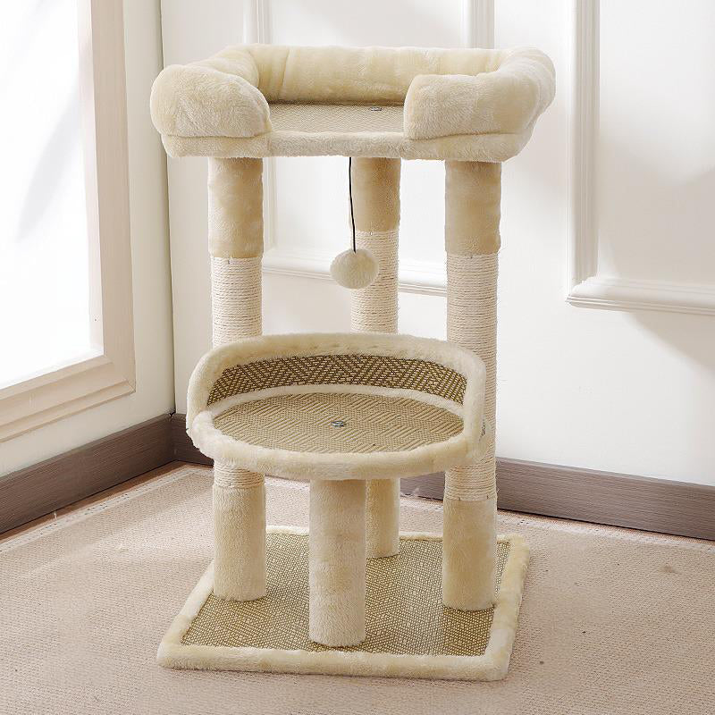 【キャットタワー】ラタンマット Cozy Nordic