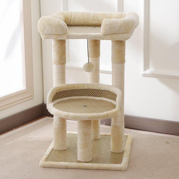 【キャットタワー】ラタンマット Cozy Nordic