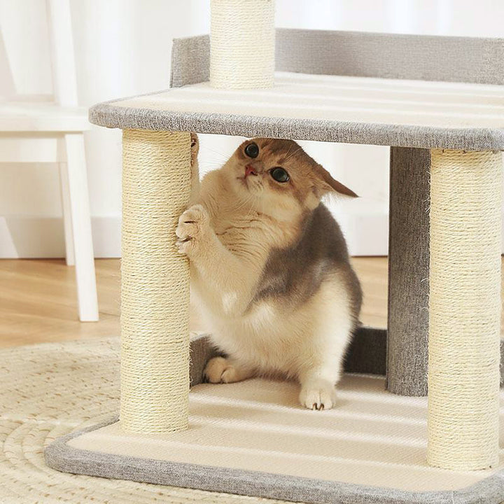 【キャットタワー】２段式タワー Elegant Nes