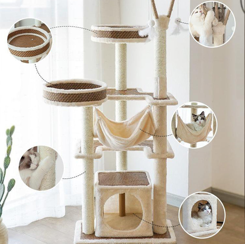 【キャットタワー】ラタンマット Cat  Utopia