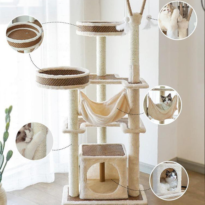 【キャットタワー】ラタンマット Cat  Utopia