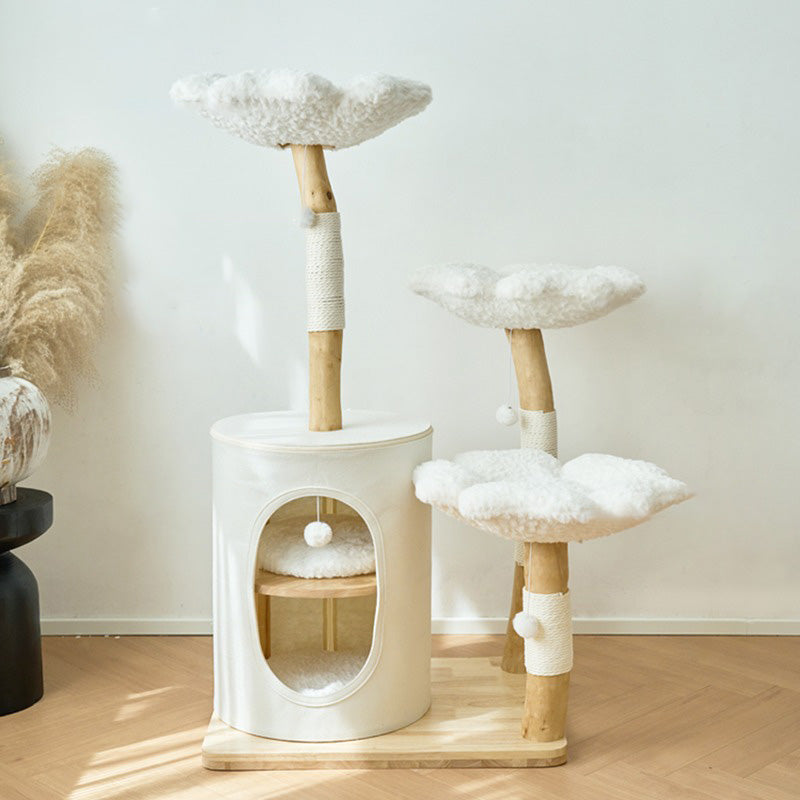 【キャットタワー】 ベルベット Floral Cloud