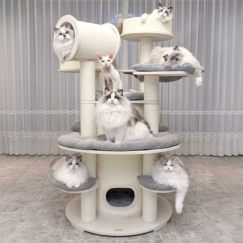 【キャットタワー】開放感  Soothing Elegance