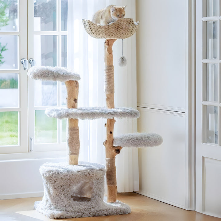 【キャットタワー】無垢材 Natural View