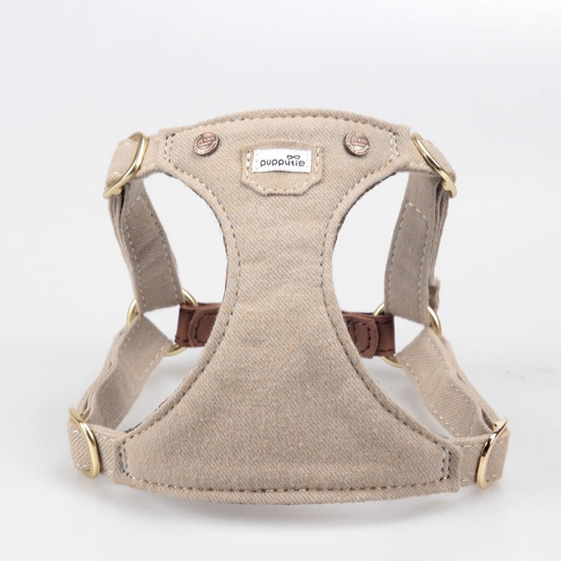 【犬ハーネスセット・ 猫ハーネスセット】引っぱり抑え Denim Classic