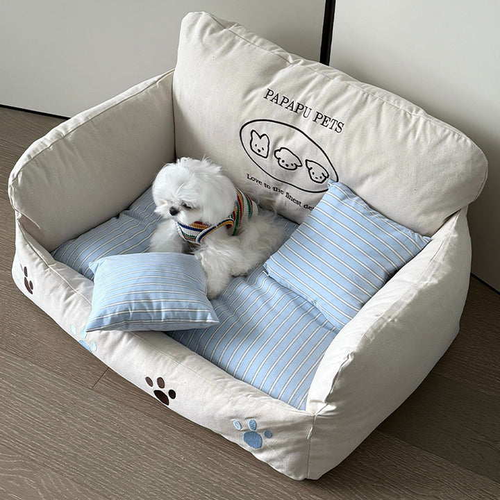 【犬ベッド・ 猫ベッド】コットンリネン Dreamy Nest
