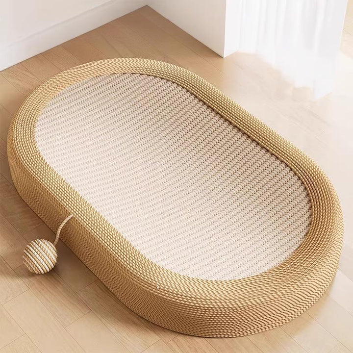 【爪どきベッド】オーバル Sisal Mat